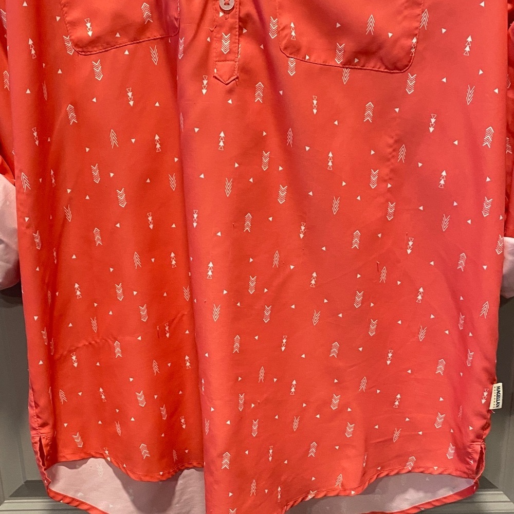 Magellan Coral Fishing Shirt Women Button Up Moisture Wicking Outdoor Top L - Picture 4 of 11